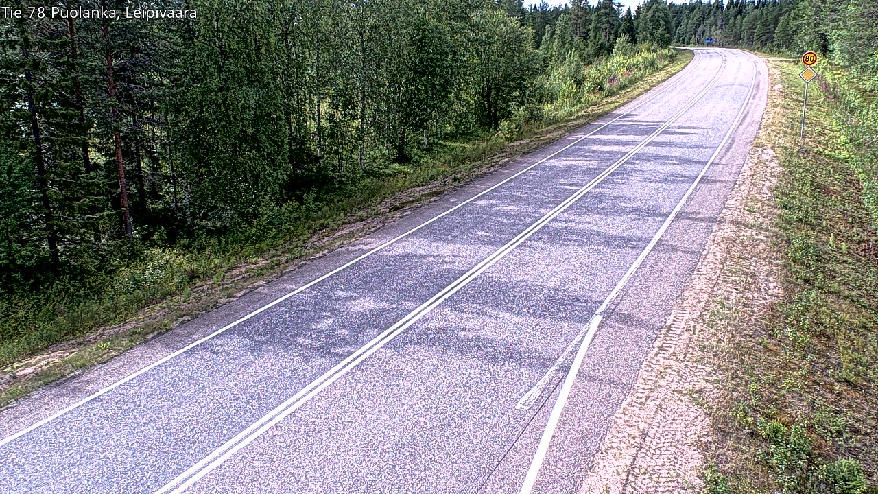 Weather Camera Image Road 78 Puolanka, Leipivaara, Puolanka, Kainuu