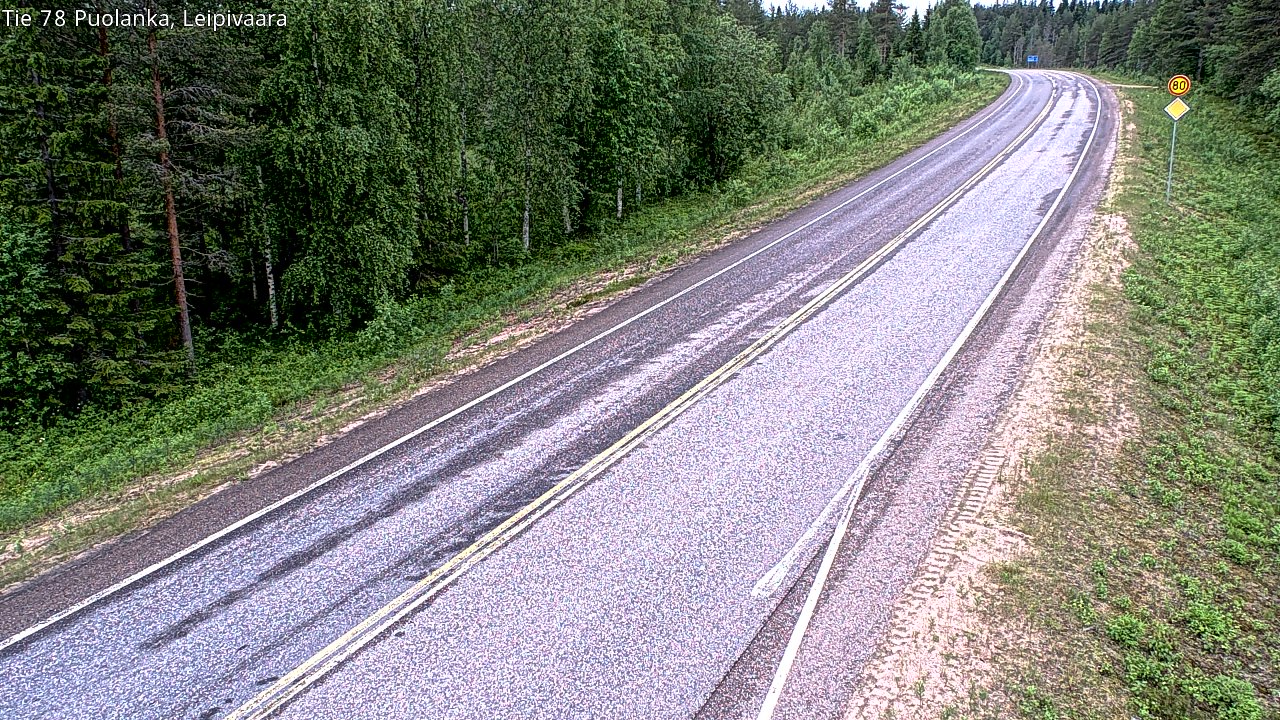 Weather Camera Image Road 78 Puolanka, Leipivaara, Puolanka, Kainuu