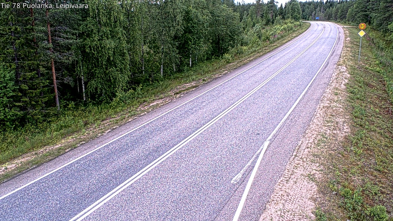 Weather Camera Image Road 78 Puolanka, Leipivaara, Puolanka, Kainuu