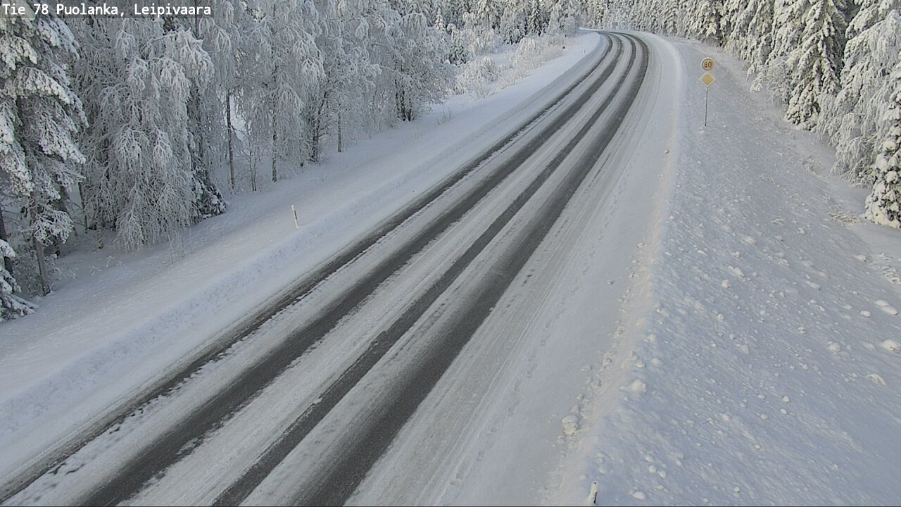 Weather Camera Image Väg 78 Puolango, Leipivaara, Puolanka, Kainuu