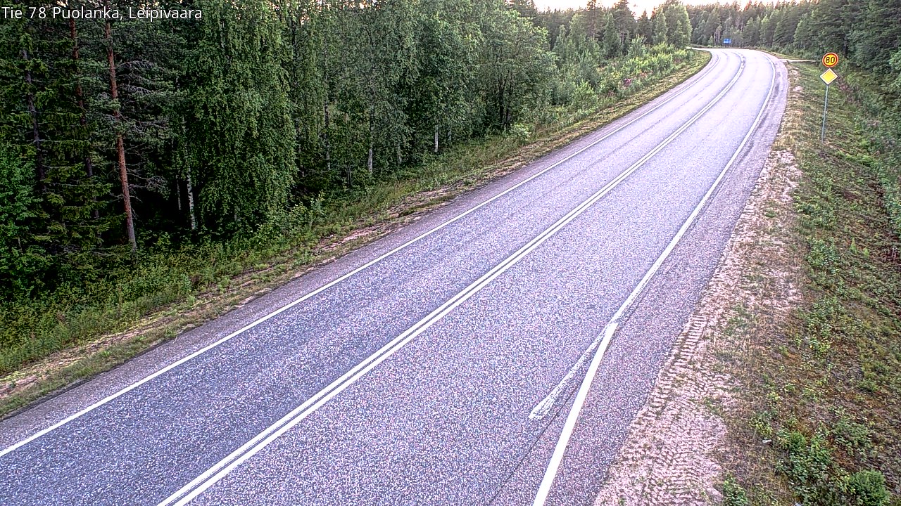Weather Camera Image Road 78 Puolanka, Leipivaara, Puolanka, Kainuu