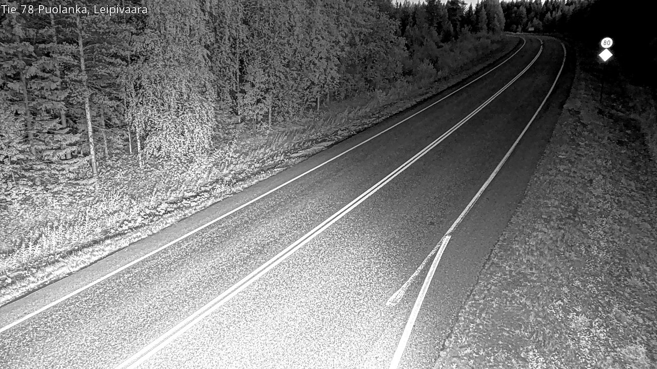 Weather Camera Image Road 78 Puolanka, Leipivaara, Puolanka, Kainuu