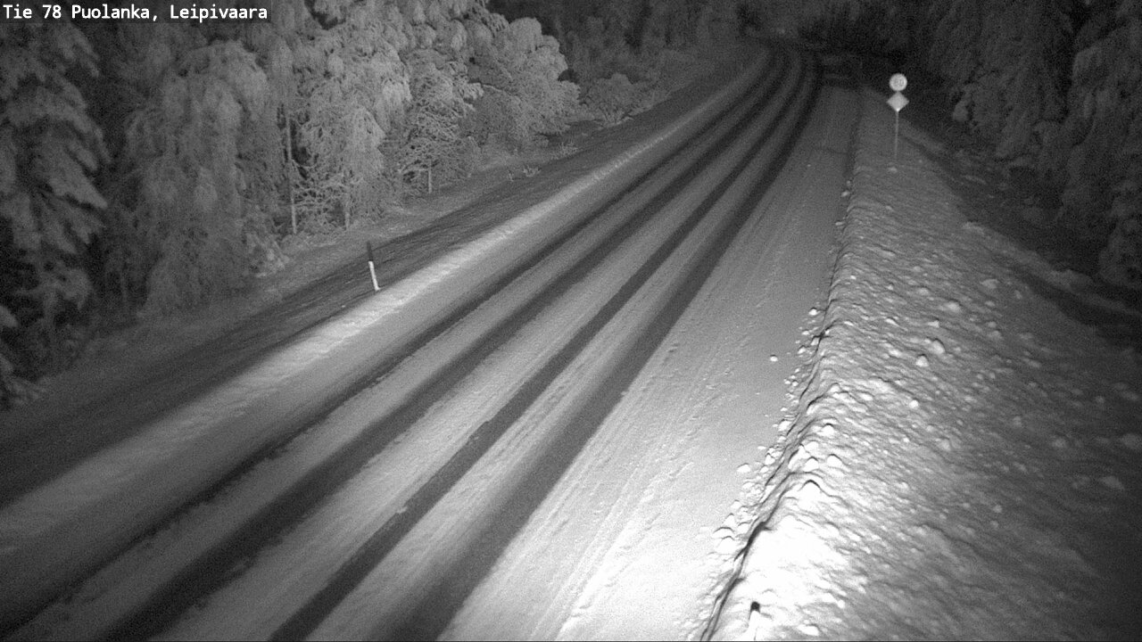 Weather Camera Image Väg 78 Puolango, Leipivaara, Puolanka, Kainuu