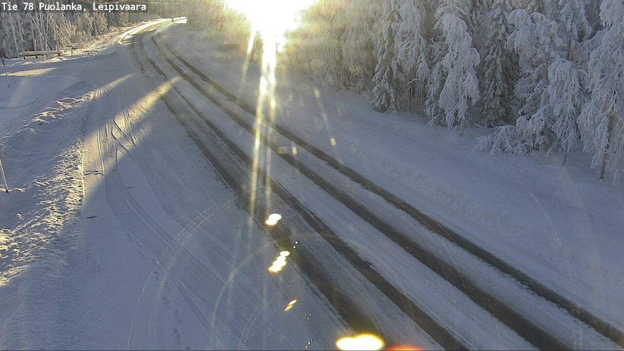 Weather Camera Image Väg 78 Puolango, Leipivaara, Puolanka, Kainuu