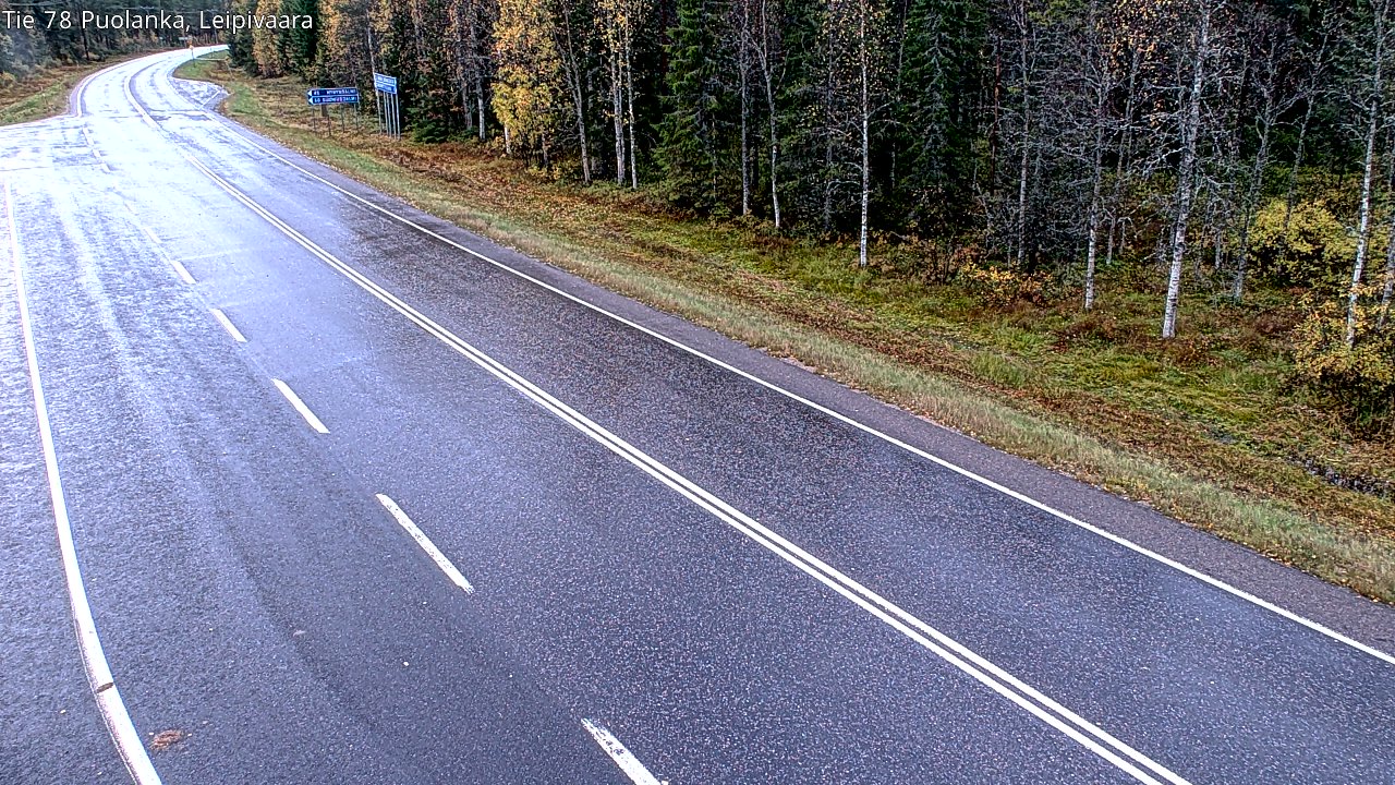 Weather Camera Image Väg 78 Puolango, Leipivaara, Puolanka, Kainuu