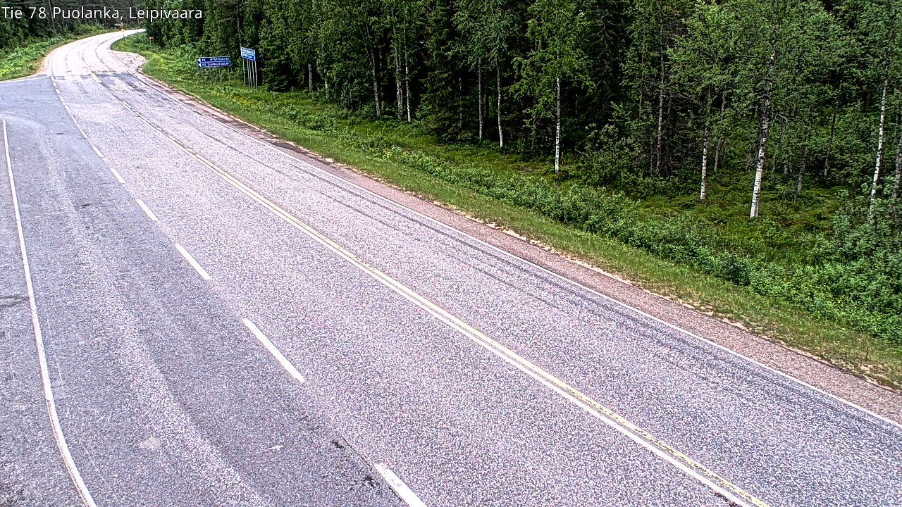 Weather Camera Image Väg 78 Puolango, Leipivaara, Puolanka, Kainuu