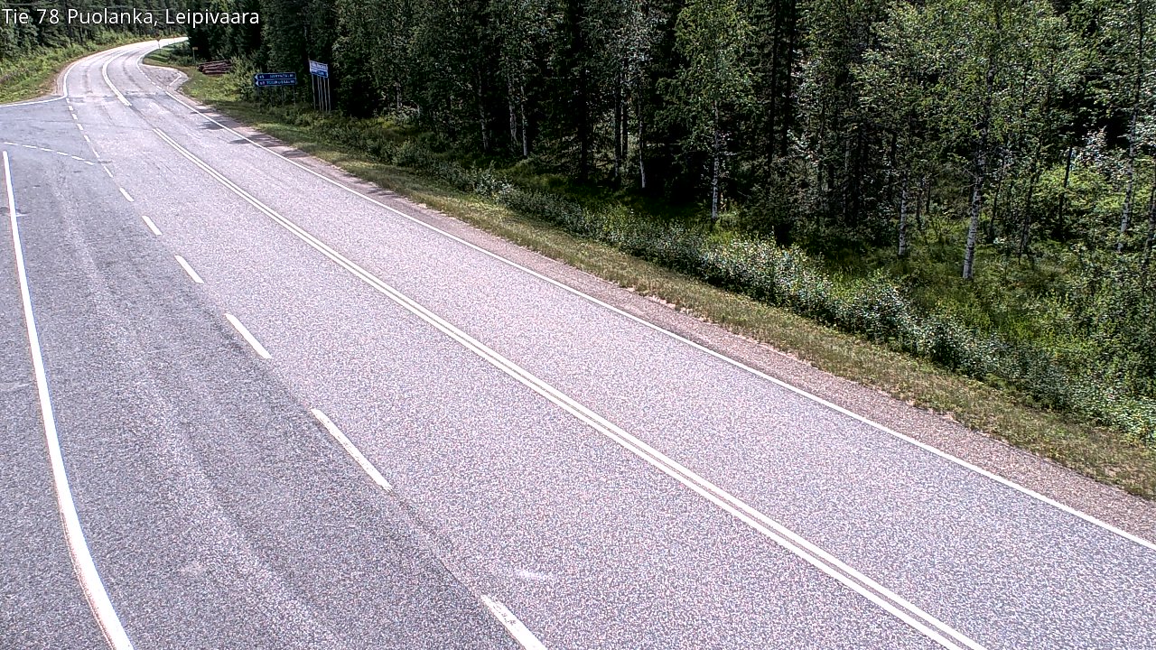 Weather Camera Image Road 78 Puolanka, Leipivaara, Puolanka, Kainuu