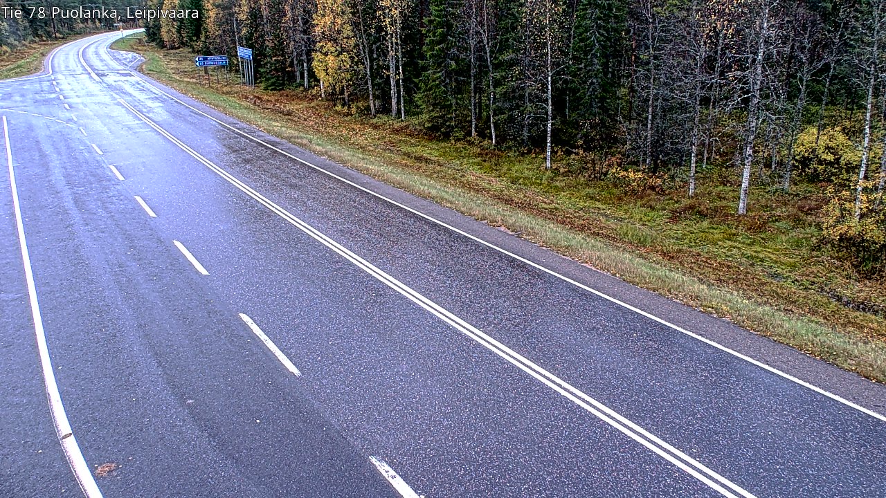 Weather Camera Image Väg 78 Puolango, Leipivaara, Puolanka, Kainuu