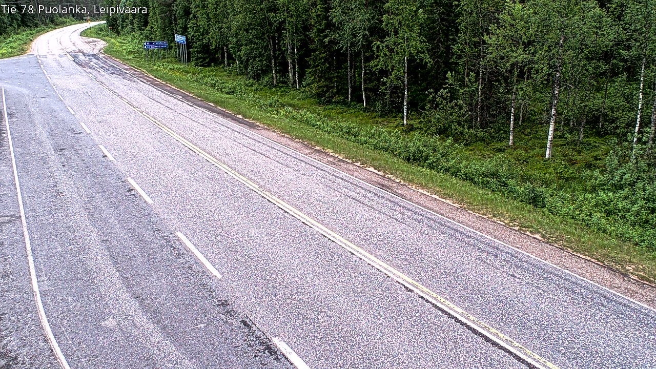 Weather Camera Image Väg 78 Puolango, Leipivaara, Puolanka, Kainuu