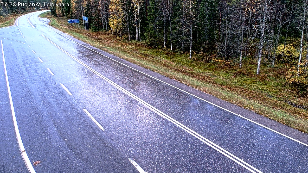 Weather Camera Image Väg 78 Puolango, Leipivaara, Puolanka, Kainuu