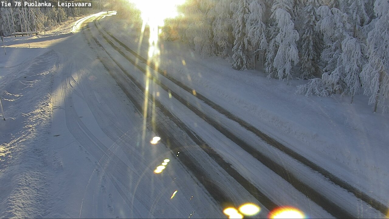 Weather Camera Image Väg 78 Puolango, Leipivaara, Puolanka, Kainuu