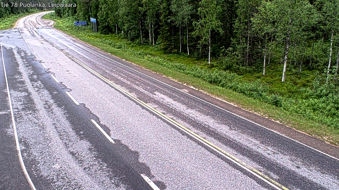 Weather Camera Image Väg 78 Puolango, Leipivaara, Puolanka, Kainuu