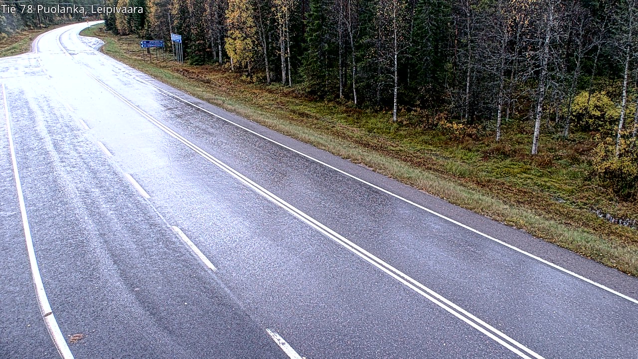 Weather Camera Image Väg 78 Puolango, Leipivaara, Puolanka, Kainuu