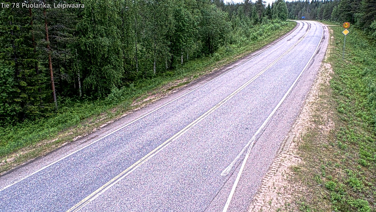 Weather Camera Image Road 78 Puolanka, Leipivaara, Puolanka, Kainuu