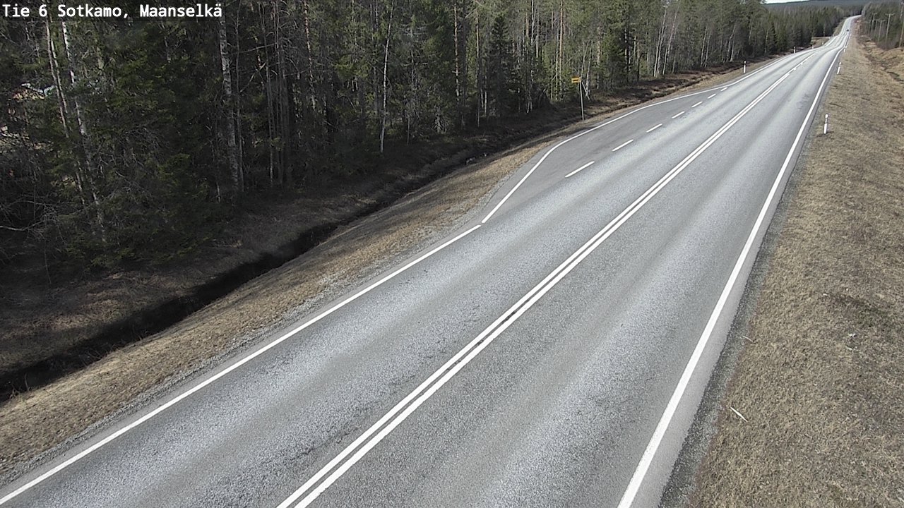 Weather Camera Image Väg 6 Sotkamo, Maanselkä, Sotkamo, Kainuu