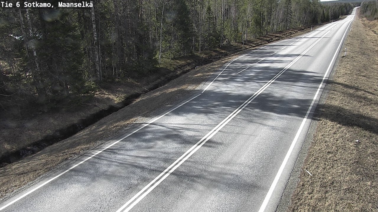 Weather Camera Image Väg 6 Sotkamo, Maanselkä, Sotkamo, Kainuu