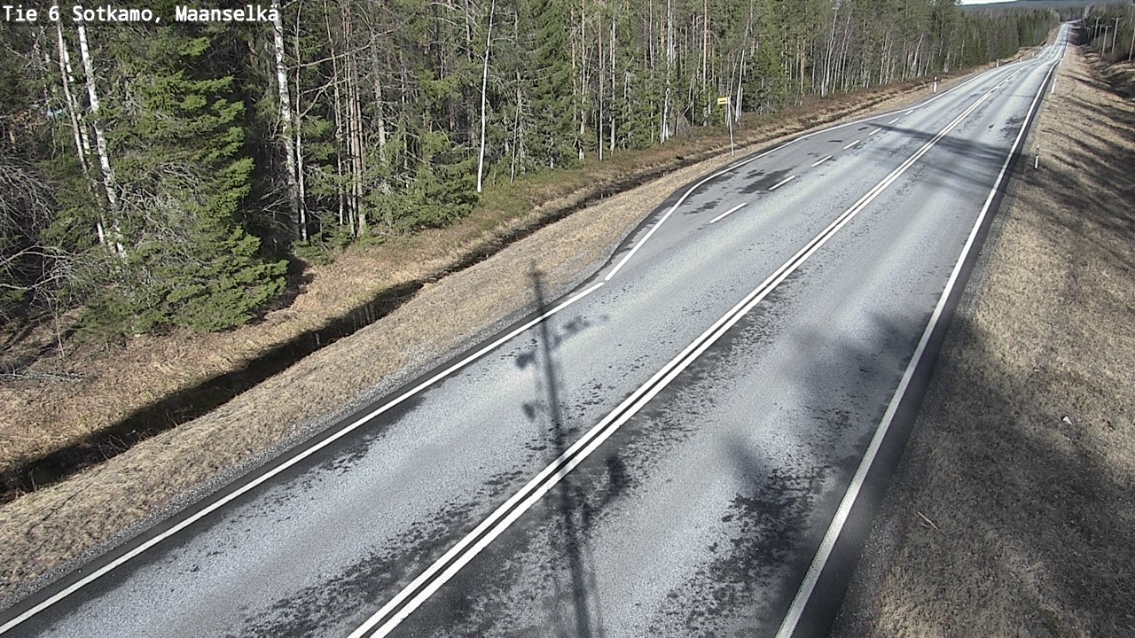Weather Camera Image Väg 6 Sotkamo, Maanselkä, Sotkamo, Kainuu