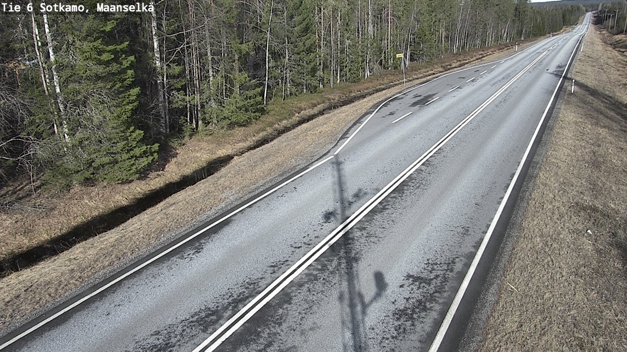 Weather Camera Image Väg 6 Sotkamo, Maanselkä, Sotkamo, Kainuu