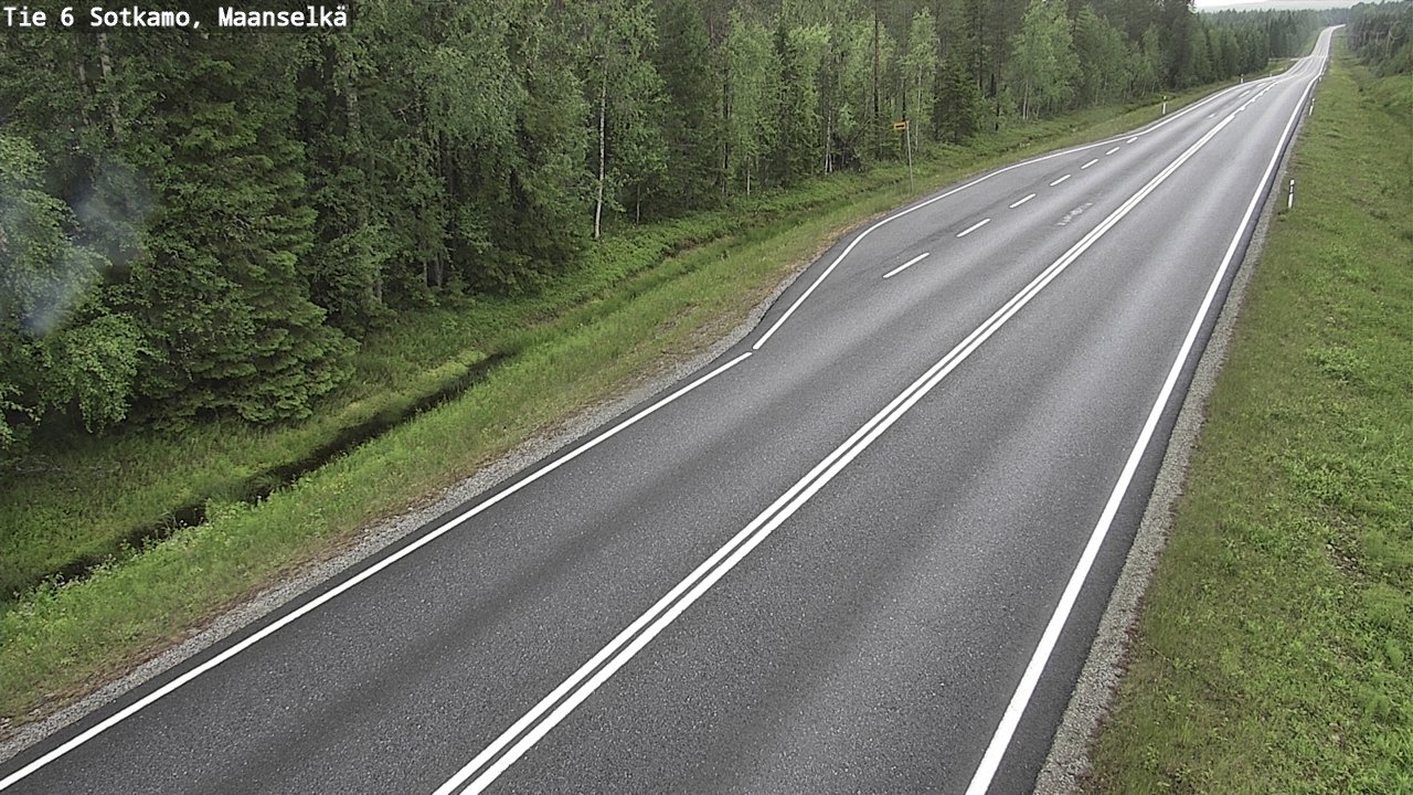 Weather Camera Image Väg 6 Sotkamo, Maanselkä, Sotkamo, Kainuu