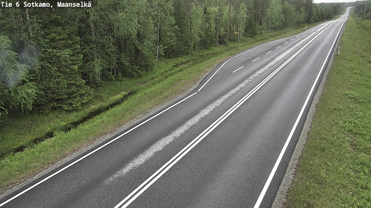 Weather Camera Image Väg 6 Sotkamo, Maanselkä, Sotkamo, Kainuu