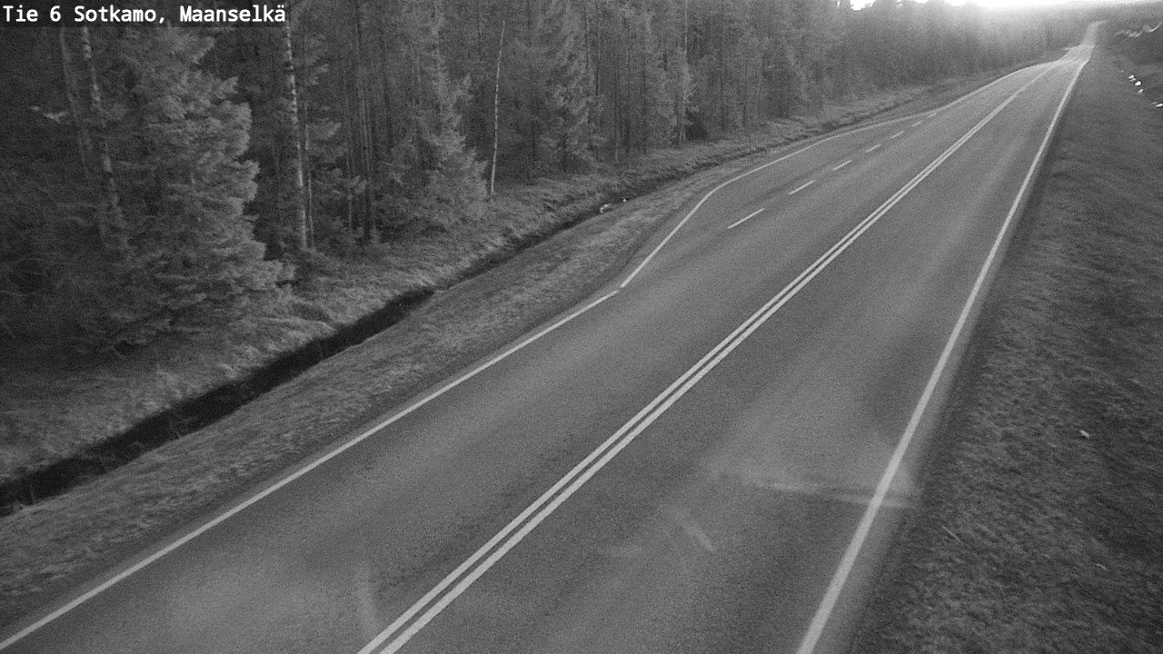 Weather Camera Image Väg 6 Sotkamo, Maanselkä, Sotkamo, Kainuu