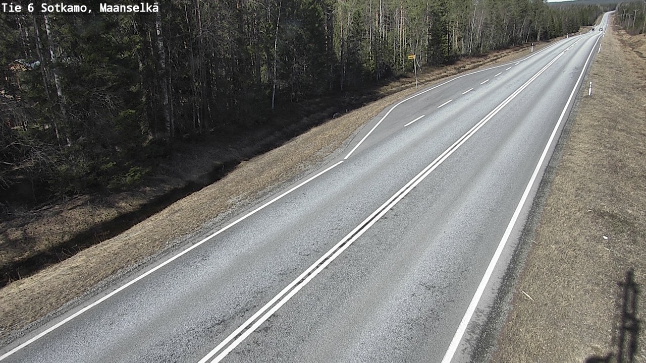 Weather Camera Image Väg 6 Sotkamo, Maanselkä, Sotkamo, Kainuu