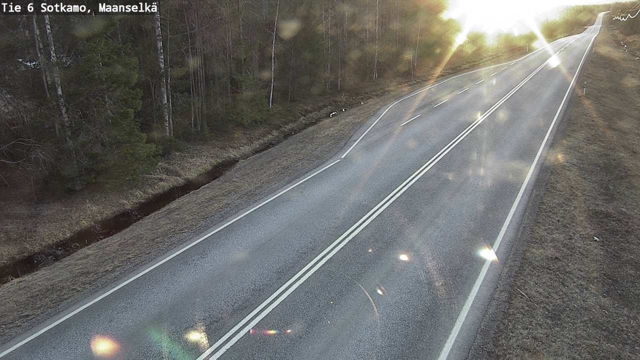 Weather Camera Image Väg 6 Sotkamo, Maanselkä, Sotkamo, Kainuu