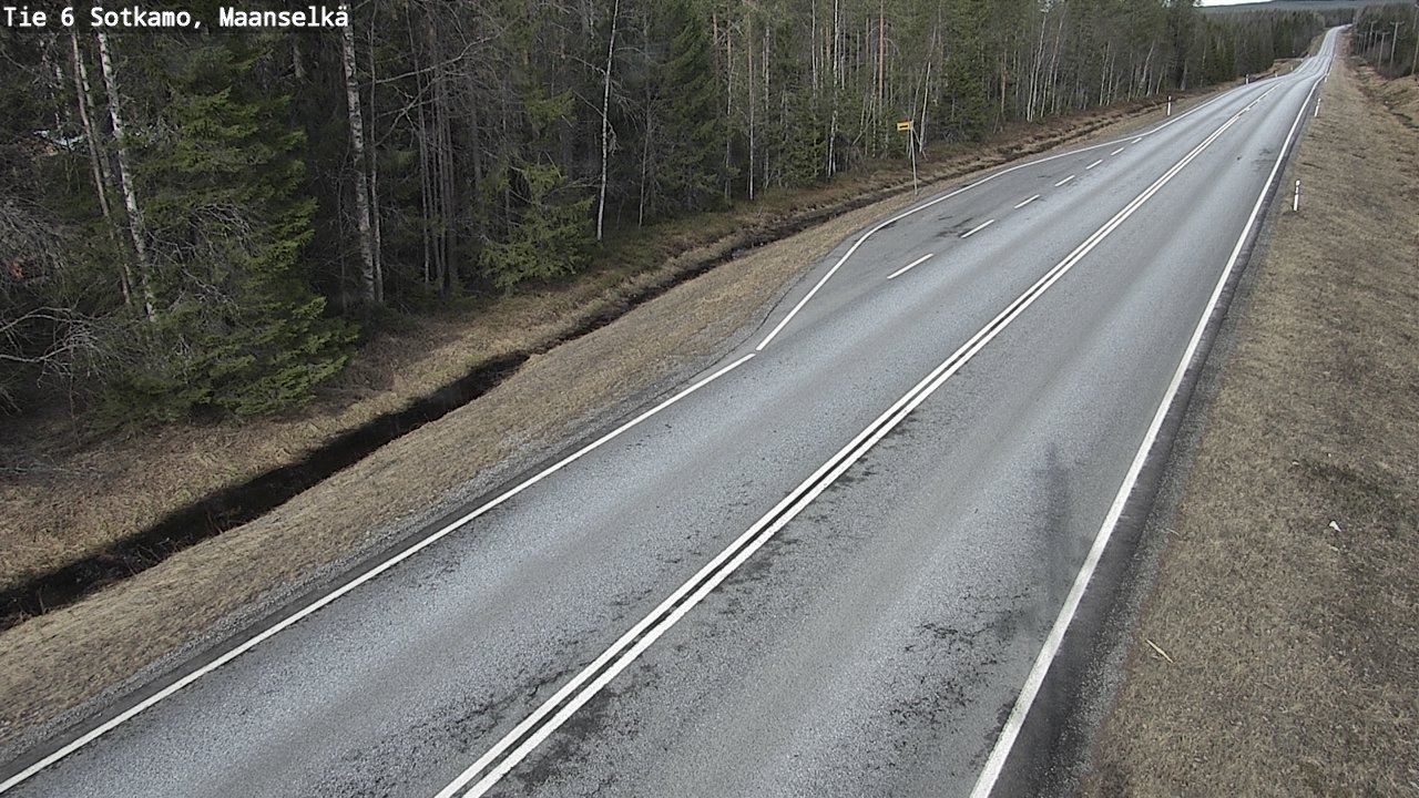 Weather Camera Image Väg 6 Sotkamo, Maanselkä, Sotkamo, Kainuu