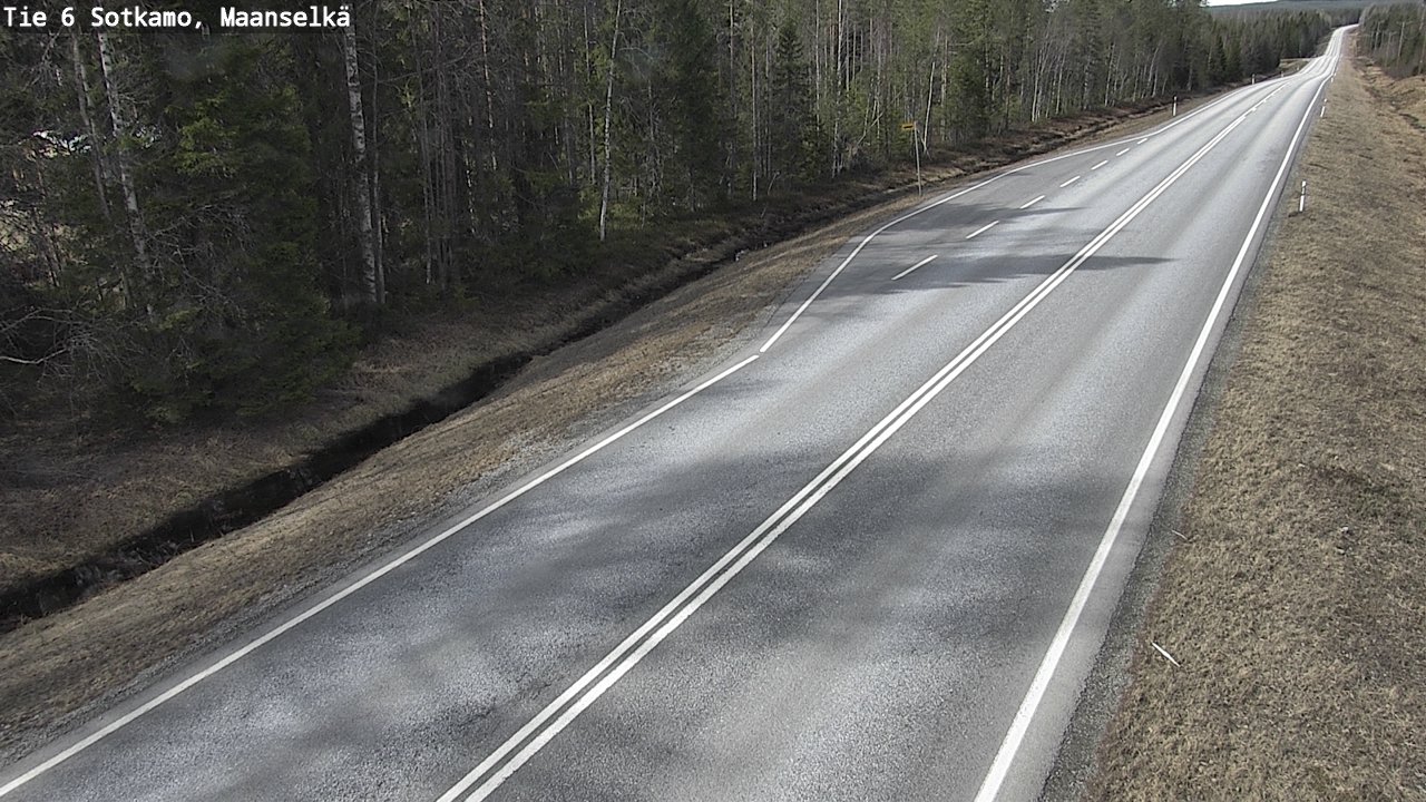 Weather Camera Image Väg 6 Sotkamo, Maanselkä, Sotkamo, Kainuu