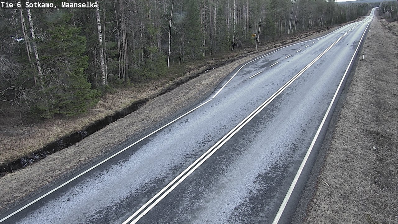 Weather Camera Image Väg 6 Sotkamo, Maanselkä, Sotkamo, Kainuu