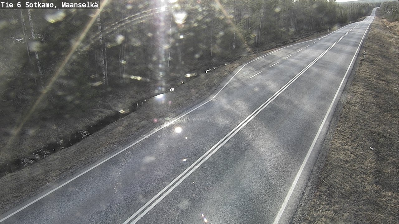 Weather Camera Image Väg 6 Sotkamo, Maanselkä, Sotkamo, Kainuu