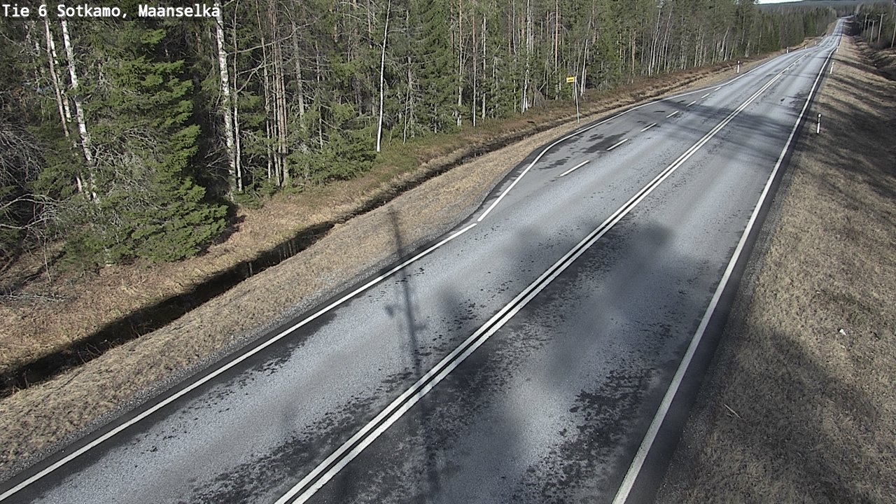 Weather Camera Image Väg 6 Sotkamo, Maanselkä, Sotkamo, Kainuu