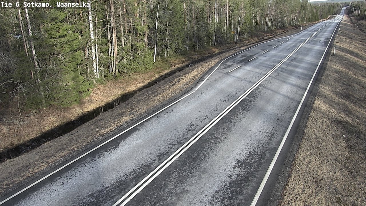 Weather Camera Image Väg 6 Sotkamo, Maanselkä, Sotkamo, Kainuu