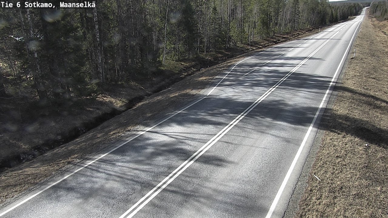 Weather Camera Image Väg 6 Sotkamo, Maanselkä, Sotkamo, Kainuu