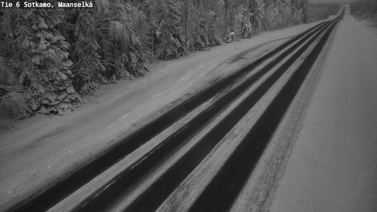 Weather Camera Image Väg 6 Sotkamo, Maanselkä, Sotkamo, Kainuu