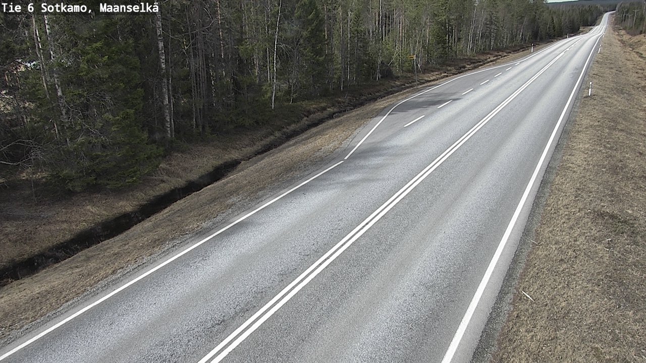 Weather Camera Image Väg 6 Sotkamo, Maanselkä, Sotkamo, Kainuu