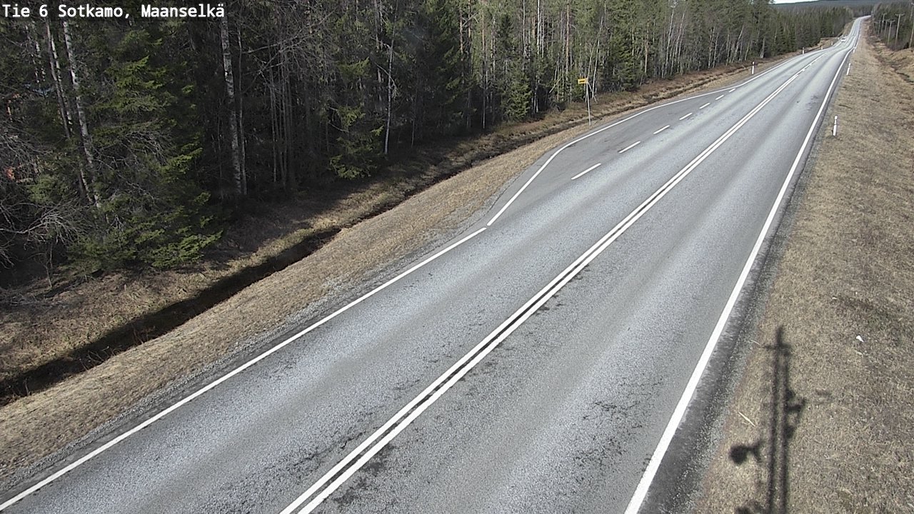 Weather Camera Image Väg 6 Sotkamo, Maanselkä, Sotkamo, Kainuu