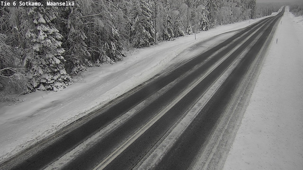 Weather Camera Image Väg 6 Sotkamo, Maanselkä, Sotkamo, Kainuu