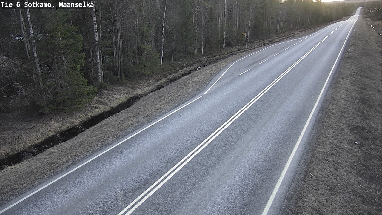 Weather Camera Image Väg 6 Sotkamo, Maanselkä, Sotkamo, Kainuu