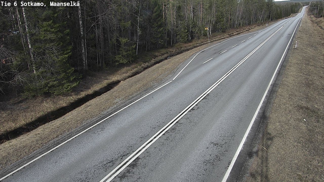 Weather Camera Image Väg 6 Sotkamo, Maanselkä, Sotkamo, Kainuu