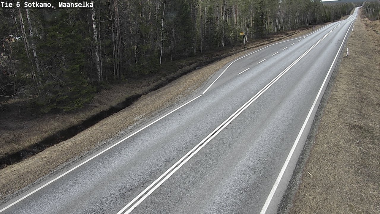 Weather Camera Image Väg 6 Sotkamo, Maanselkä, Sotkamo, Kainuu