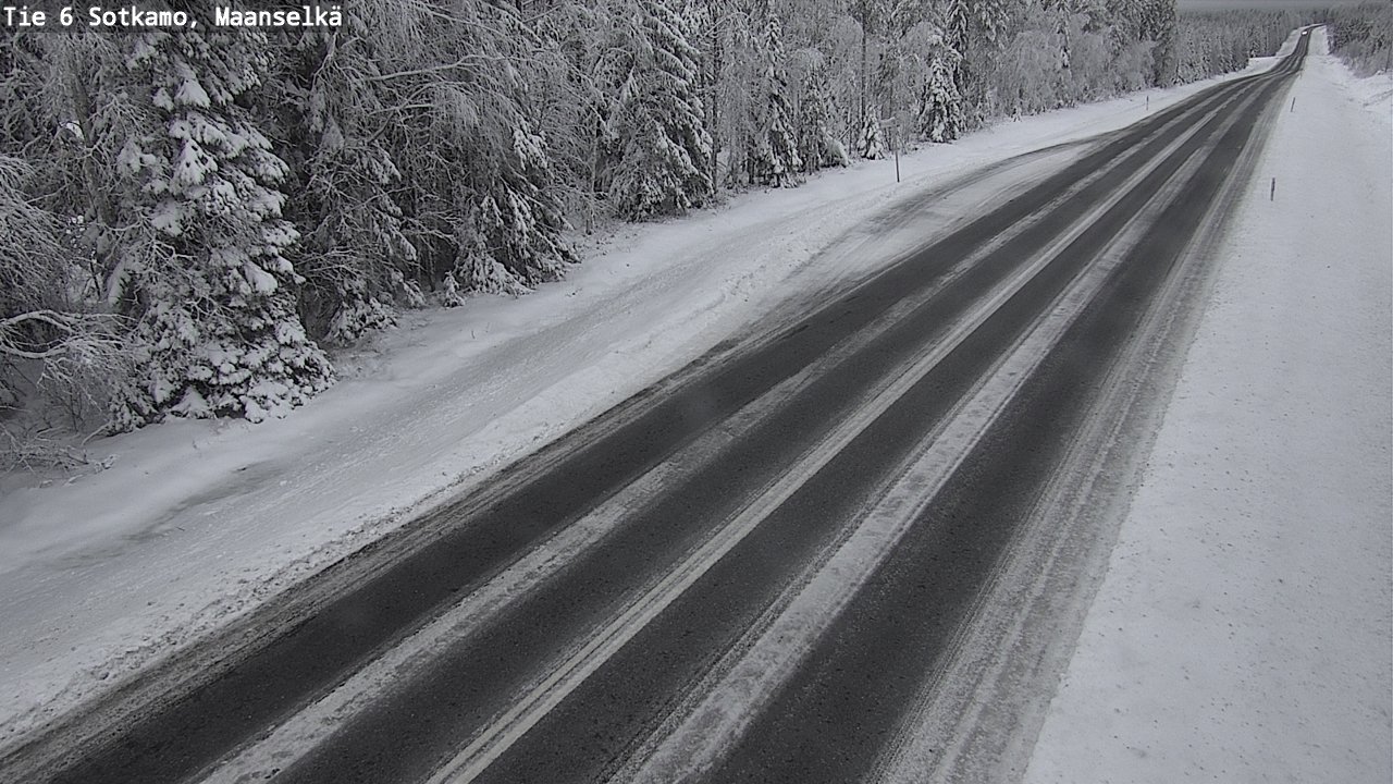 Weather Camera Image Väg 6 Sotkamo, Maanselkä, Sotkamo, Kainuu