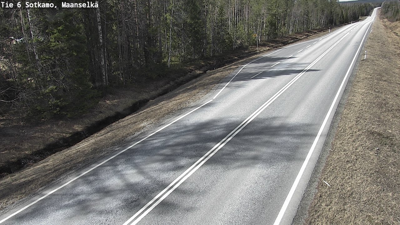 Weather Camera Image Väg 6 Sotkamo, Maanselkä, Sotkamo, Kainuu