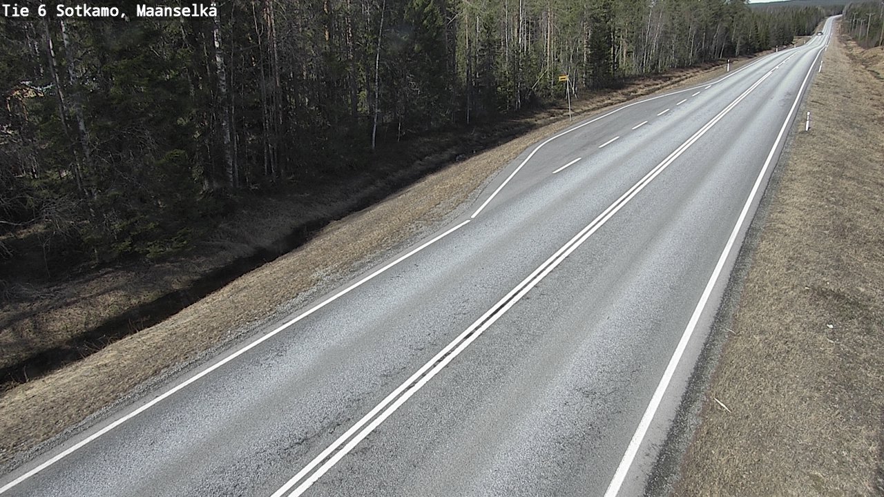 Weather Camera Image Väg 6 Sotkamo, Maanselkä, Sotkamo, Kainuu