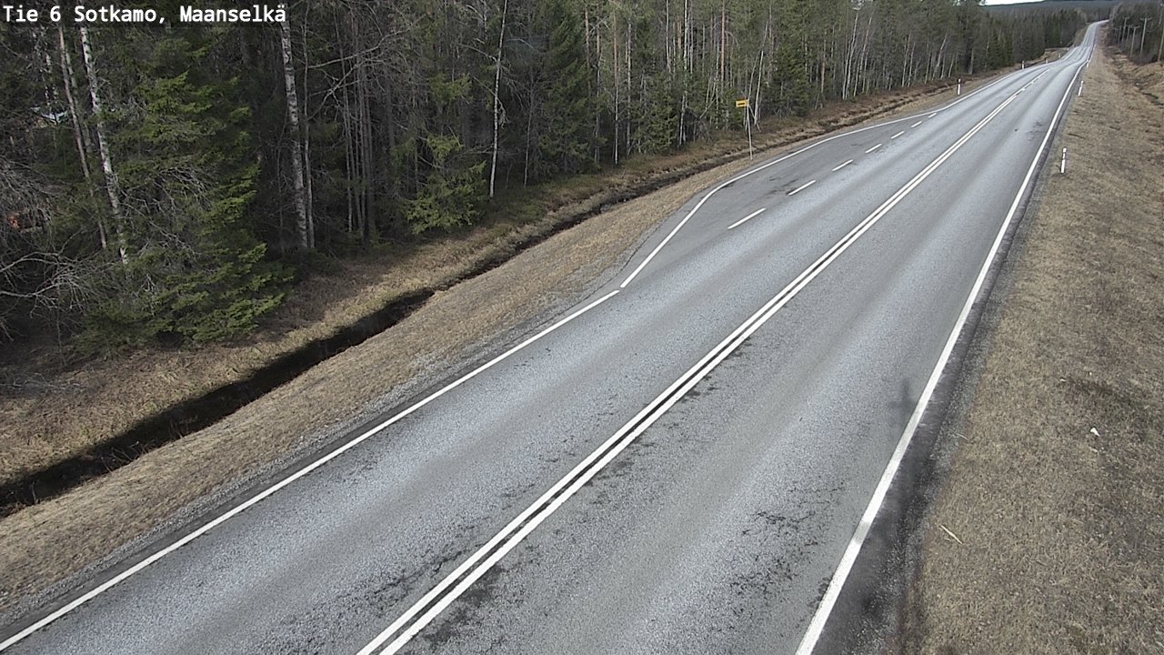 Weather Camera Image Väg 6 Sotkamo, Maanselkä, Sotkamo, Kainuu