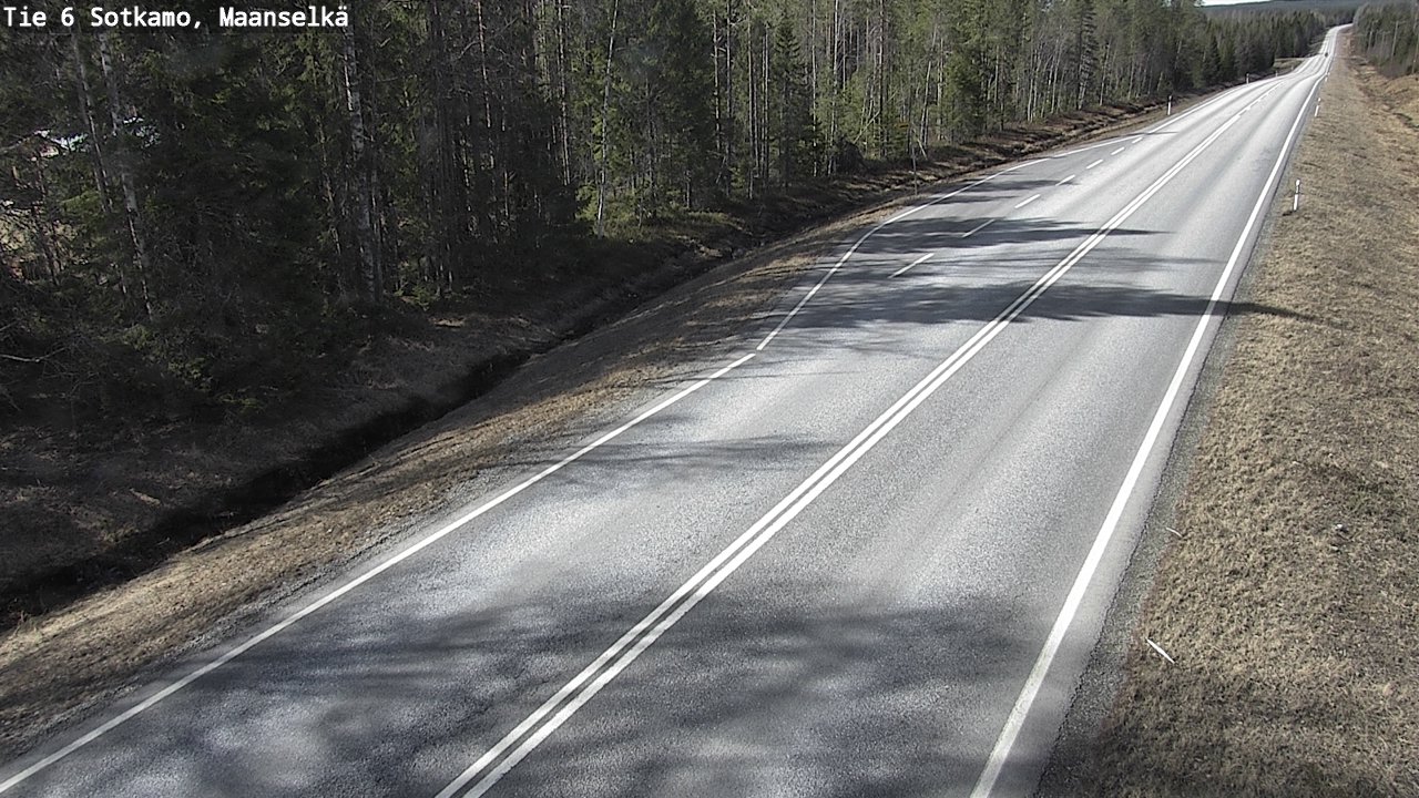 Weather Camera Image Väg 6 Sotkamo, Maanselkä, Sotkamo, Kainuu
