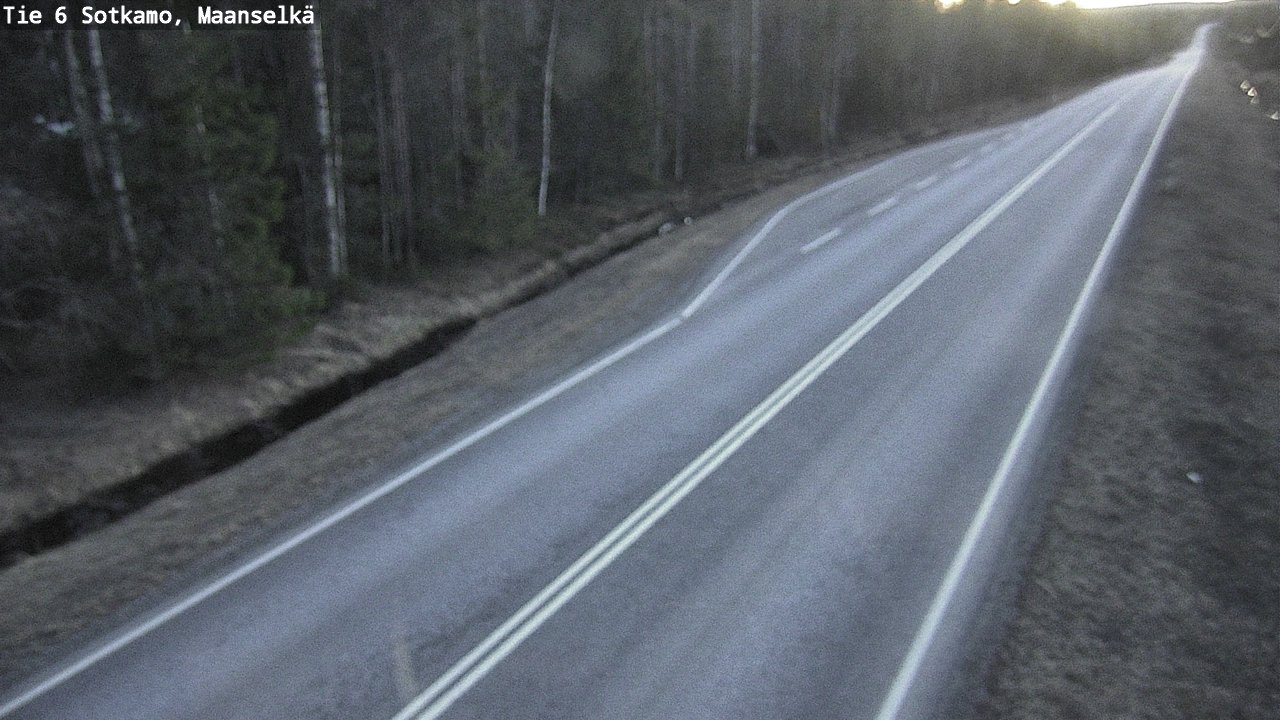 Weather Camera Image Väg 6 Sotkamo, Maanselkä, Sotkamo, Kainuu