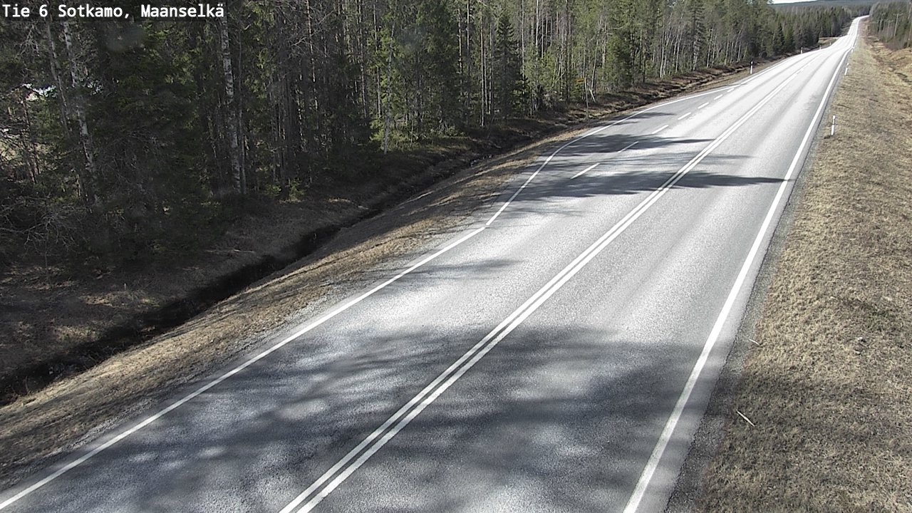 Weather Camera Image Väg 6 Sotkamo, Maanselkä, Sotkamo, Kainuu