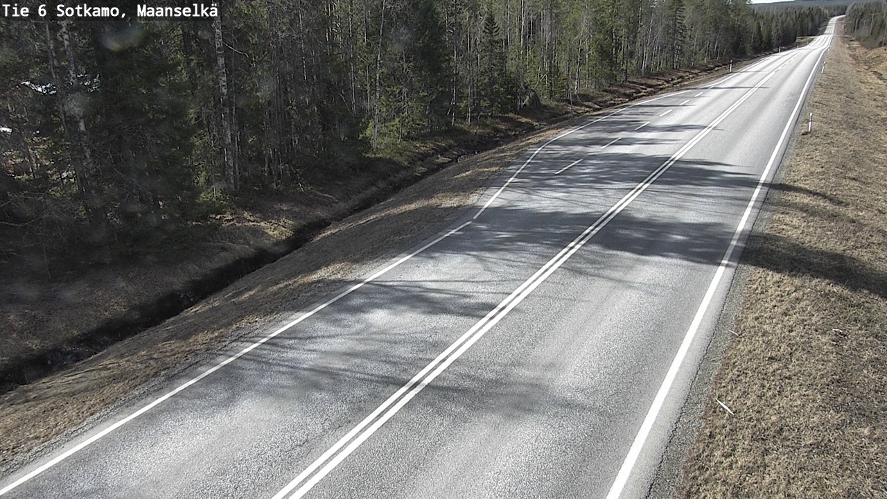 Weather Camera Image Väg 6 Sotkamo, Maanselkä, Sotkamo, Kainuu