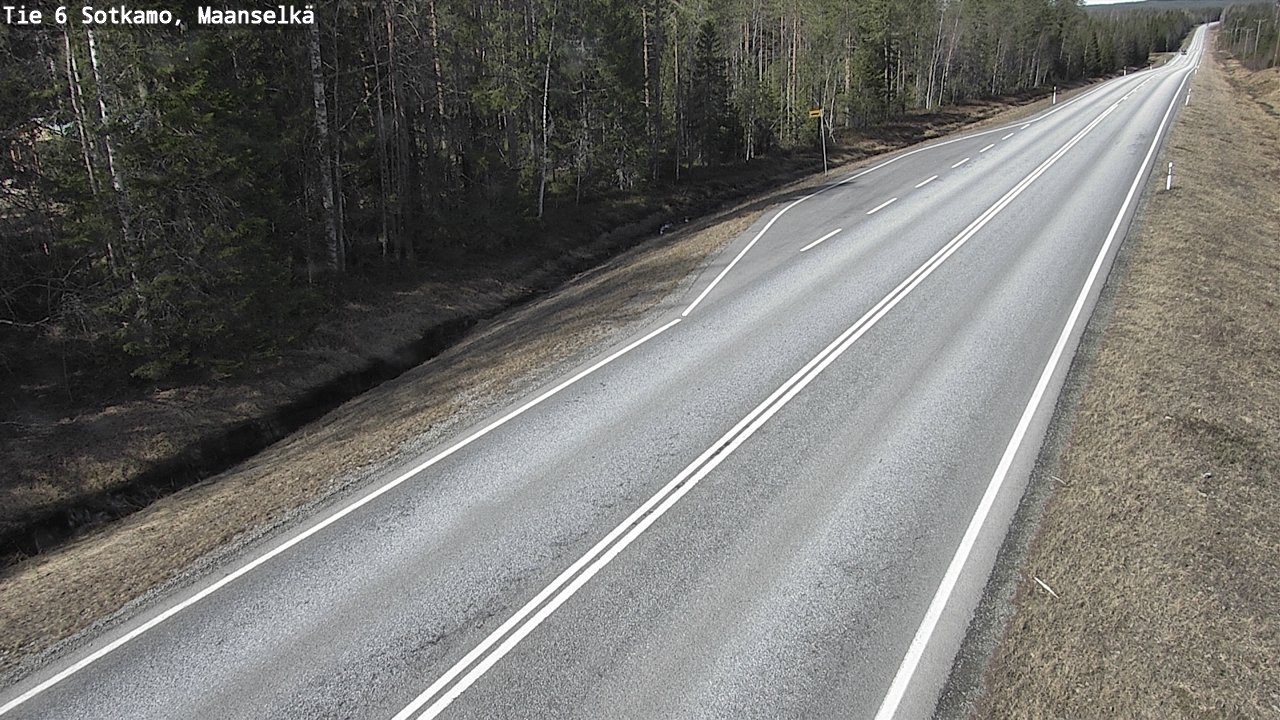 Weather Camera Image Väg 6 Sotkamo, Maanselkä, Sotkamo, Kainuu